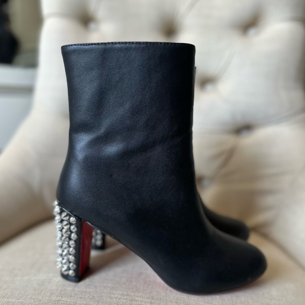 Black studded booties